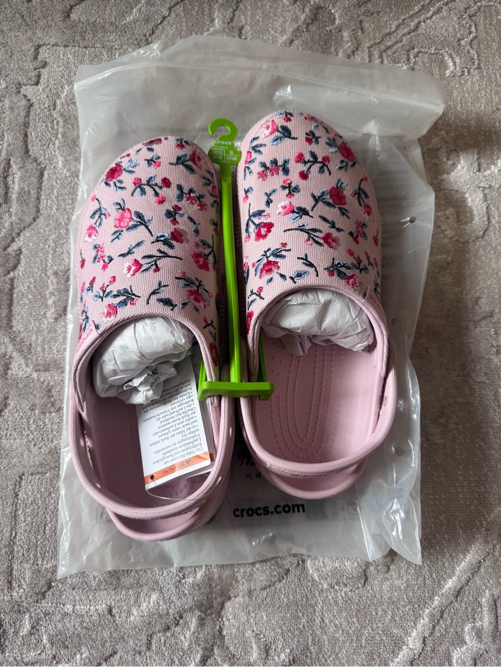 CROCS Women’s Crafted Pink Floral Classic Clog